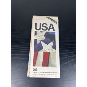 Vintage AAA American Automobile Association USA Road Map Travel Guide